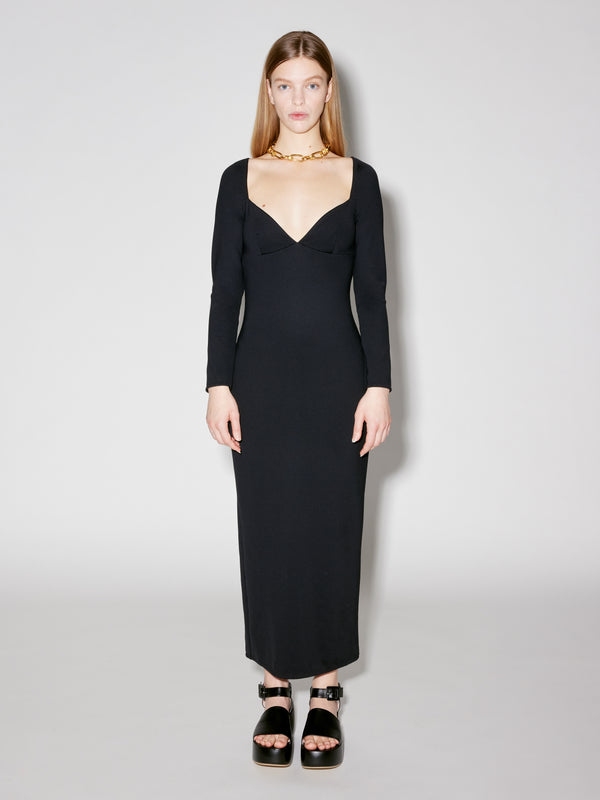 Rosetta Getty Long Sleeve Sweetheart Dress
