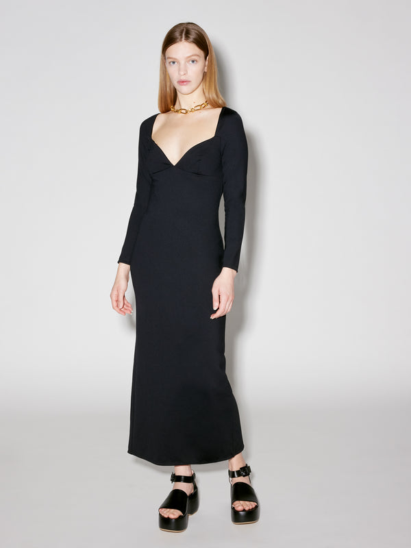 rosetta getty Long Sleeve Sweetheart Dress