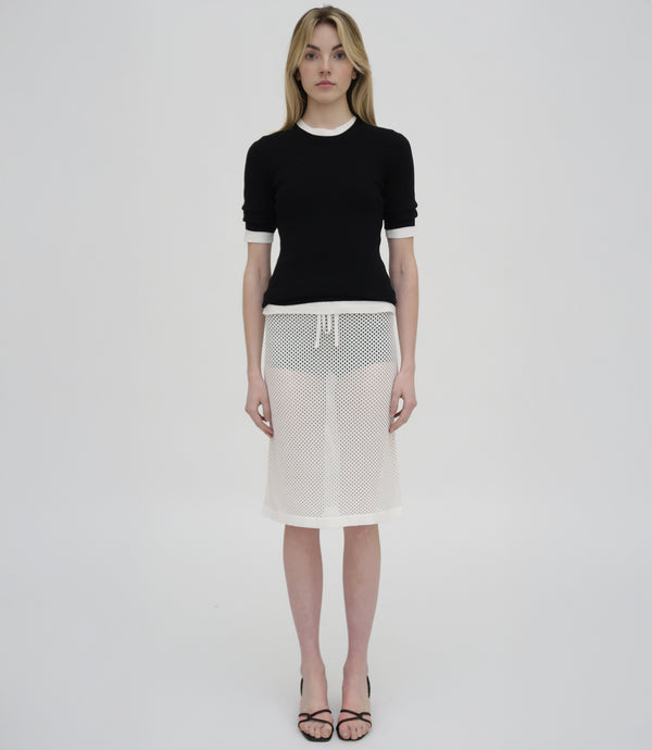 Rosetta Getty MESH MIDI SKIRT