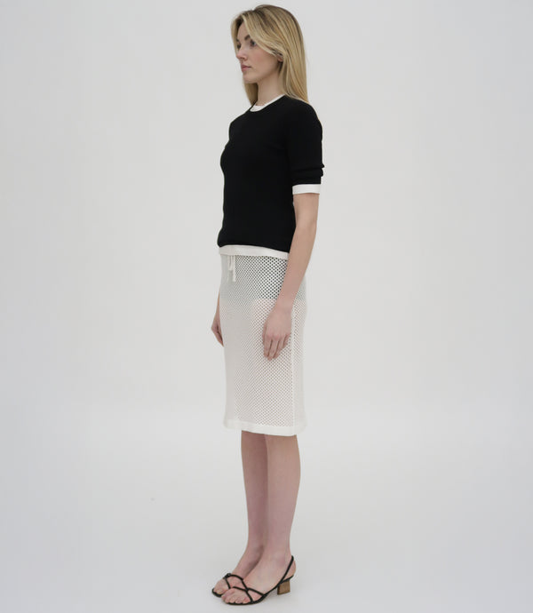 Rosetta Getty MESH MIDI SKIRT