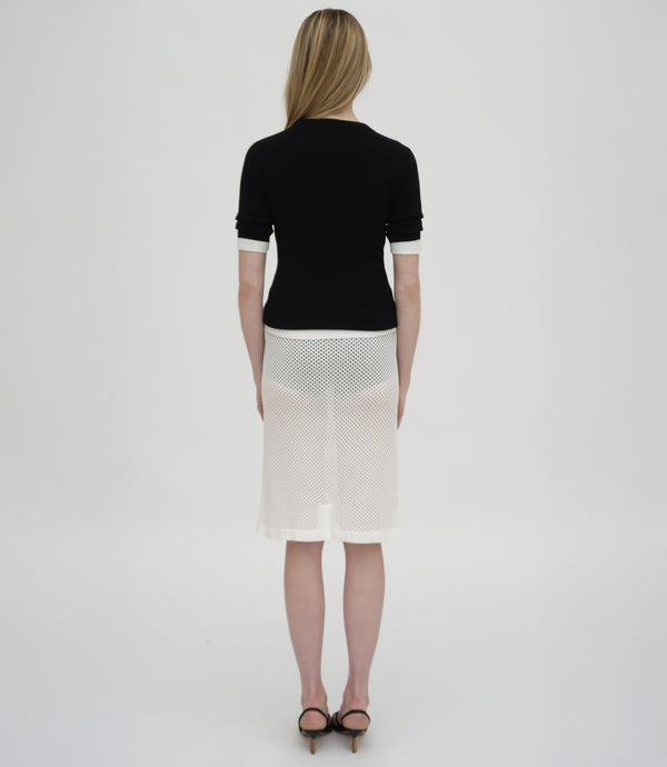 Rosetta Getty MESH MIDI SKIRT