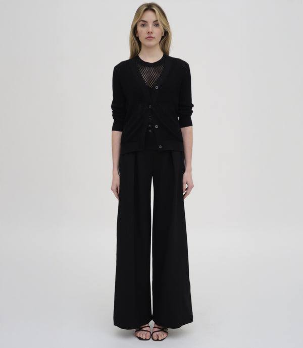 Rosetta Getty MESH POINTELLE CARDIGAN