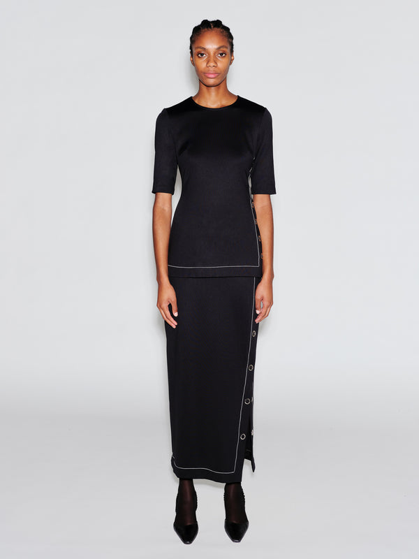 Rosetta Getty MIDI SNAP SKIRT