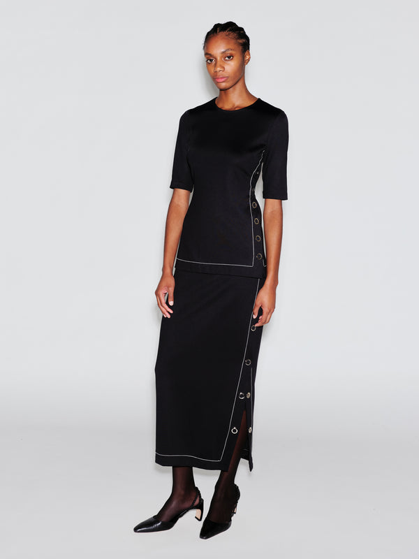 rosetta getty MIDI SNAP SKIRT