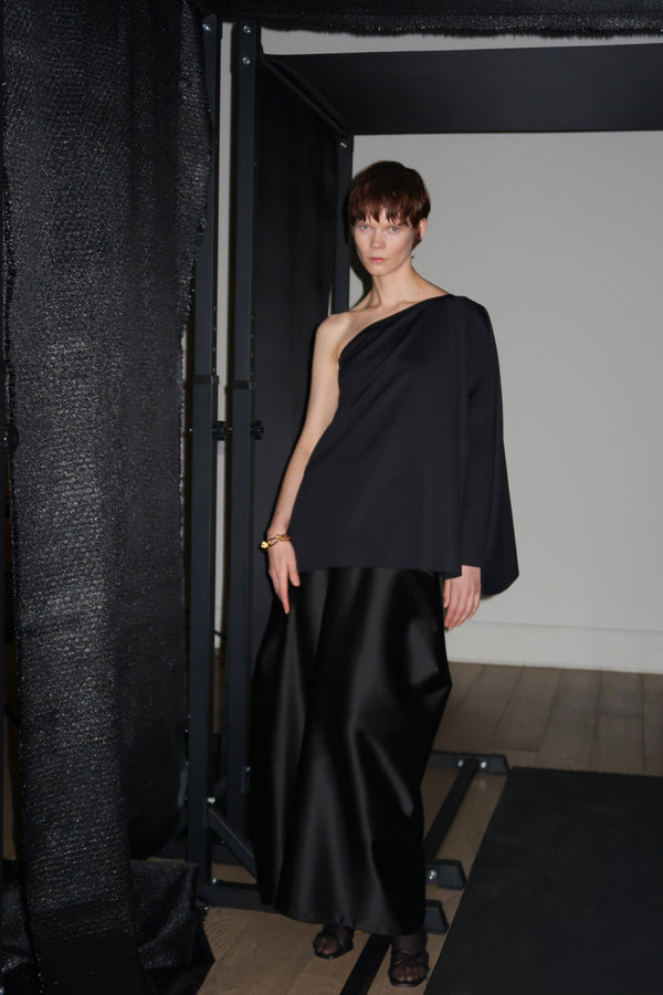 rosetta Getty ONE SHOULDER CAFTAN TOP