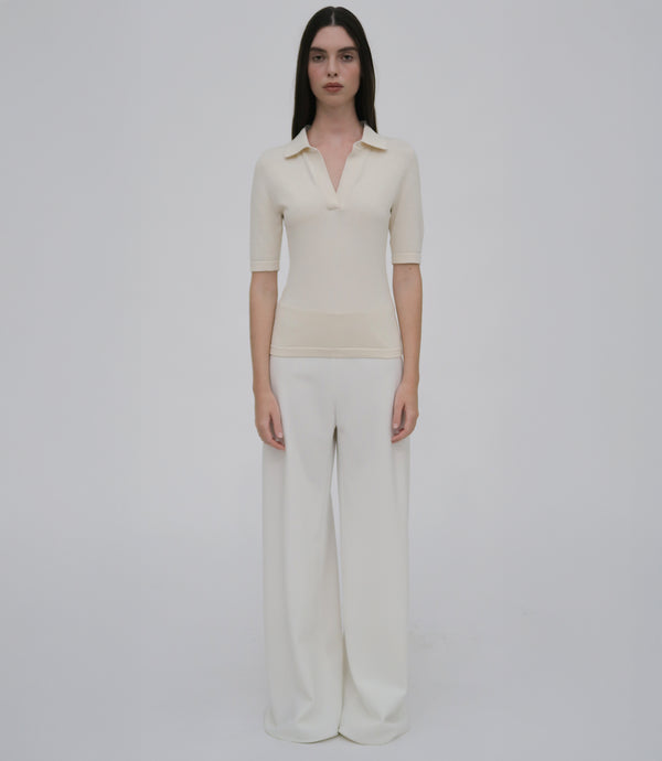 Rosetta Getty OPEN NECK POLO