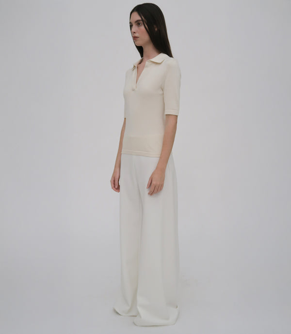 Rosetta Getty OPEN NECK POLO