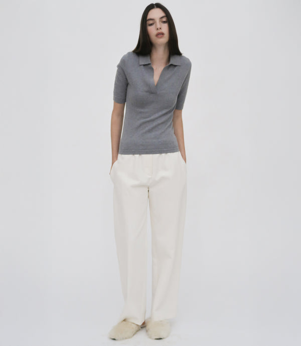 Rosetta Getty OPEN NECK POLO