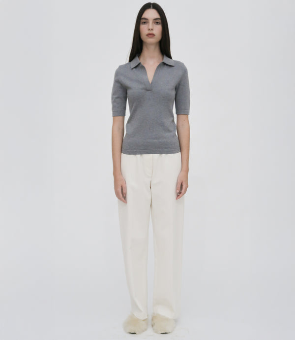 Rosetta Getty OPEN NECK POLO