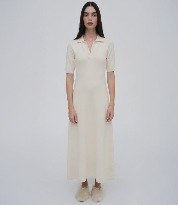 Rosetta Getty OPEN NECK POLO DRESS