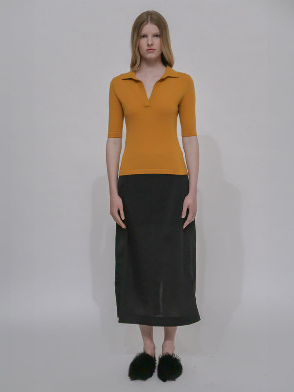 rosetta getty OPEN NECK POLO SWEATER