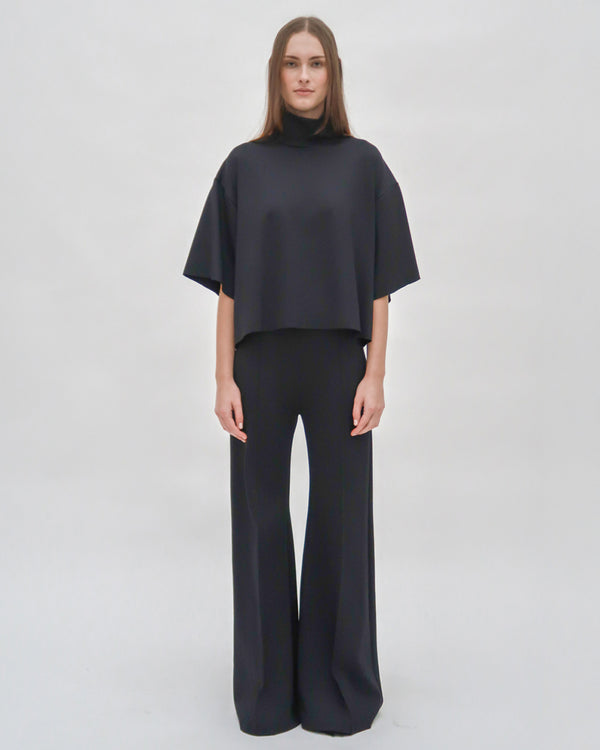 Rosetta Getty PINTUCK WIDE FLARE PANT