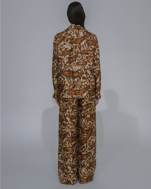 Rosetta Getty PLEAT FRONT STRAIGHT PANT