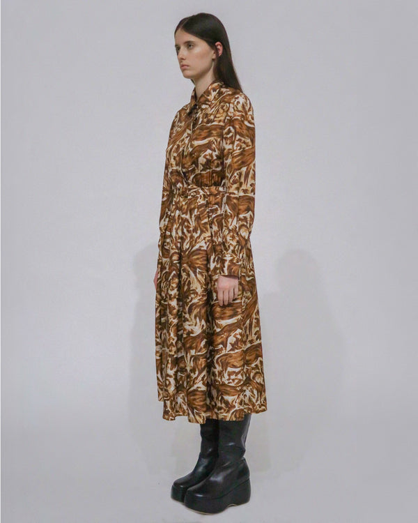 Rosetta Getty PLEATED SHIRTDRESS