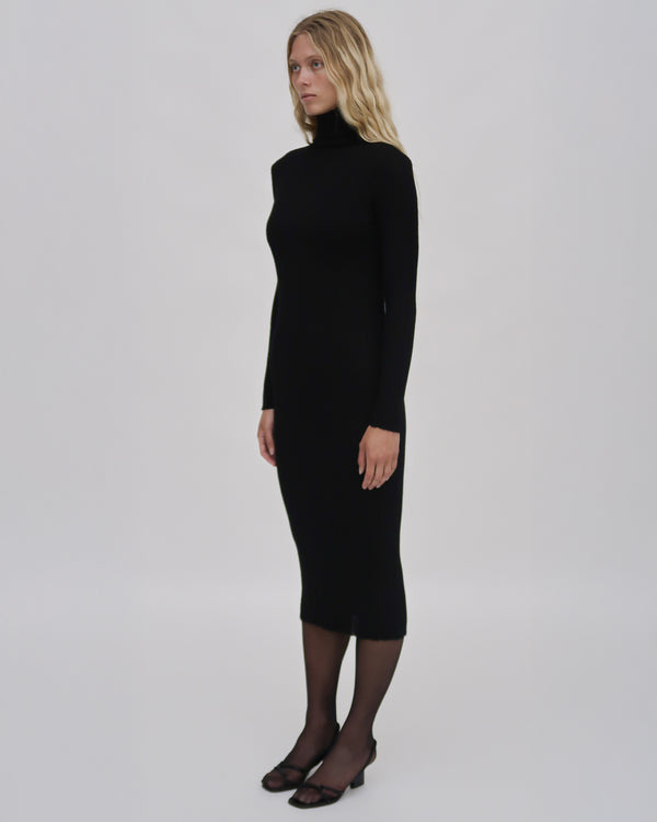 Rosetta Getty PLISSE TURTLENECK DRESS