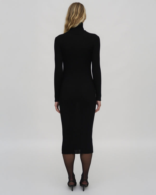 Rosetta Getty PLISSE TURTLENECK DRESS