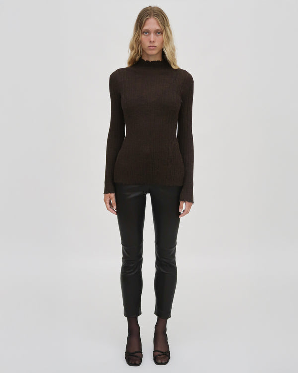 Rosetta Getty PLISSE TURTLENECK