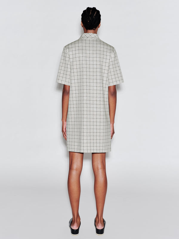 Rosetta Getty POLO DRESS - WINDOWPANE