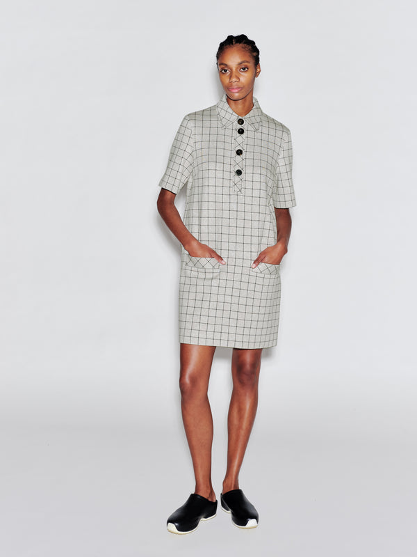 rosetta getty POLO DRESS - WINDOWPANE