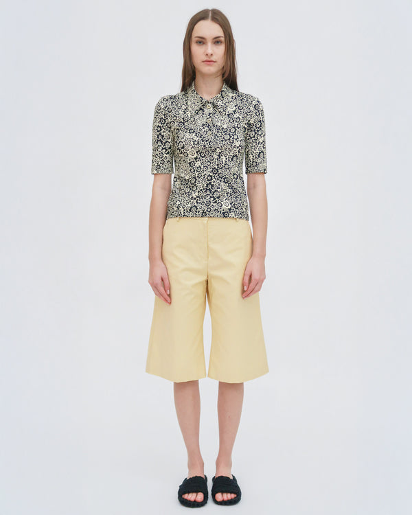 Rosetta Getty POLO T-SHIRT - FLORAL SQUIGGLE