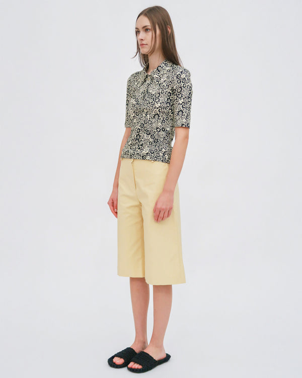 Rosetta Getty POLO T-SHIRT - FLORAL SQUIGGLE