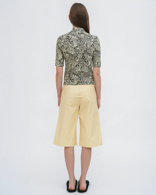 Rosetta Getty POLO T-SHIRT - FLORAL SQUIGGLE