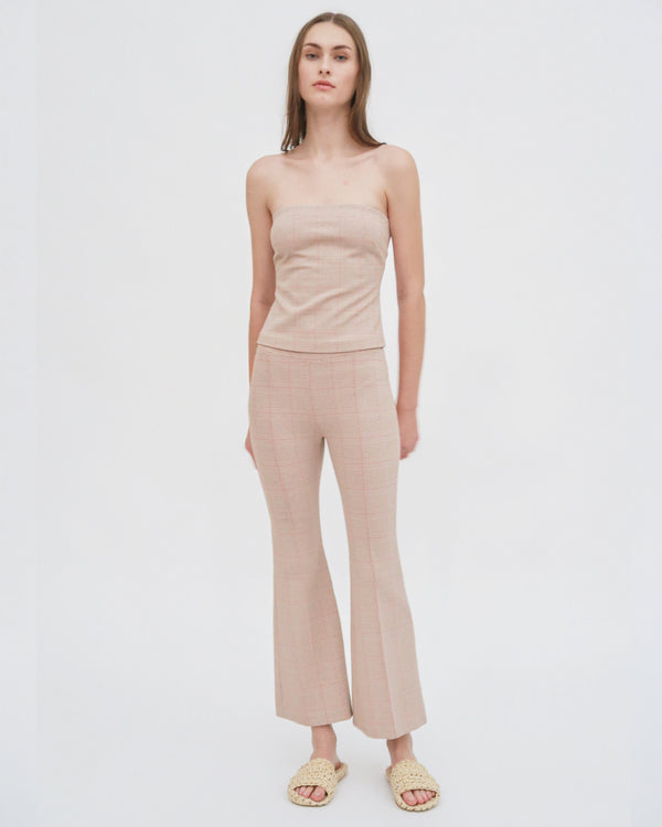 rosetta getty PULL ON CROPPED FLARE - PLAID