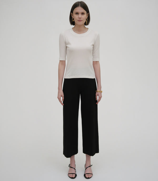 Rosetta Getty Pull On Cropped Straight Pant
