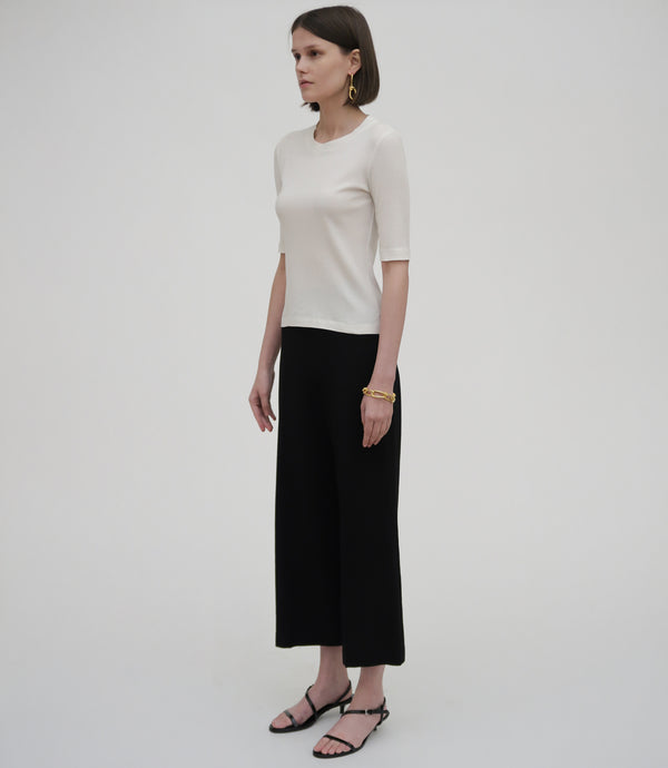 Rosetta Getty Pull On Cropped Straight Pant