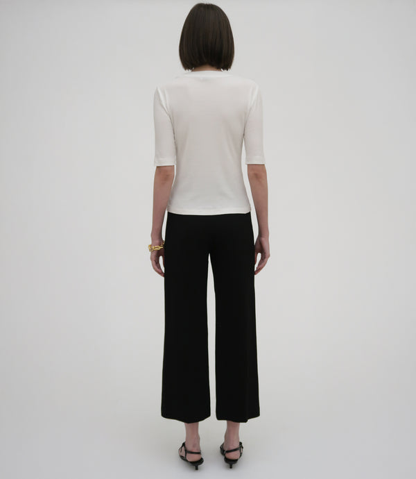 Rosetta Getty Pull On Cropped Straight Pant
