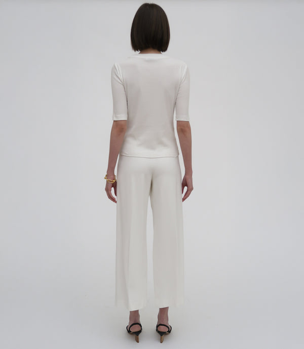 Rosetta Getty Pull On Cropped Straight Pant