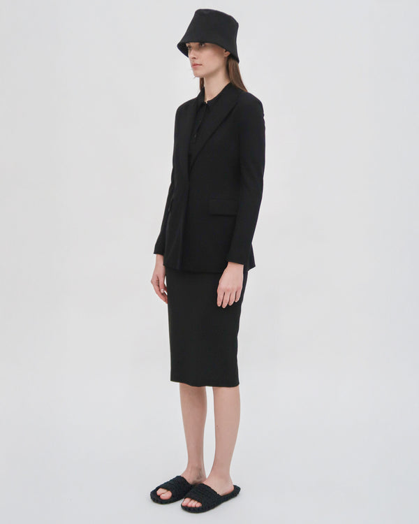 Rosetta Getty PULL ON PENCIL SKIRT - SOLID INTERLOCK