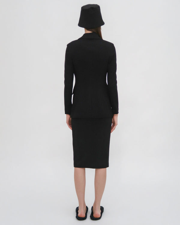 Rosetta Getty PULL ON PENCIL SKIRT - SOLID INTERLOCK