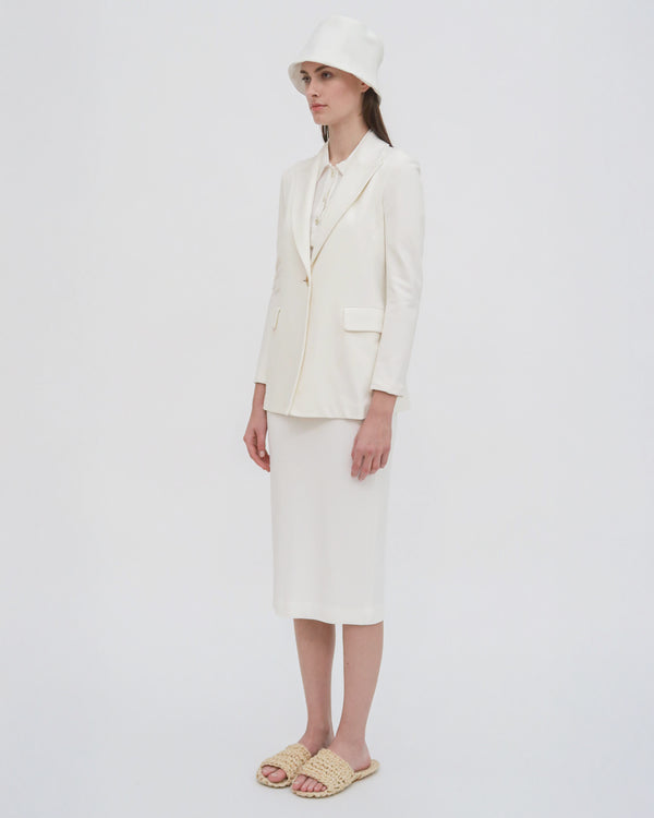 Rosetta Getty PULL ON PENCIL SKIRT - SOLID INTERLOCK