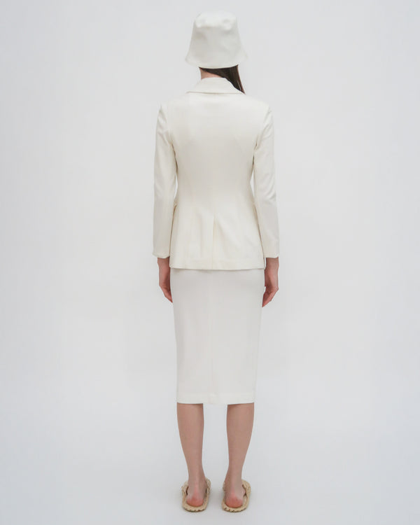 Rosetta Getty PULL ON PENCIL SKIRT - SOLID INTERLOCK