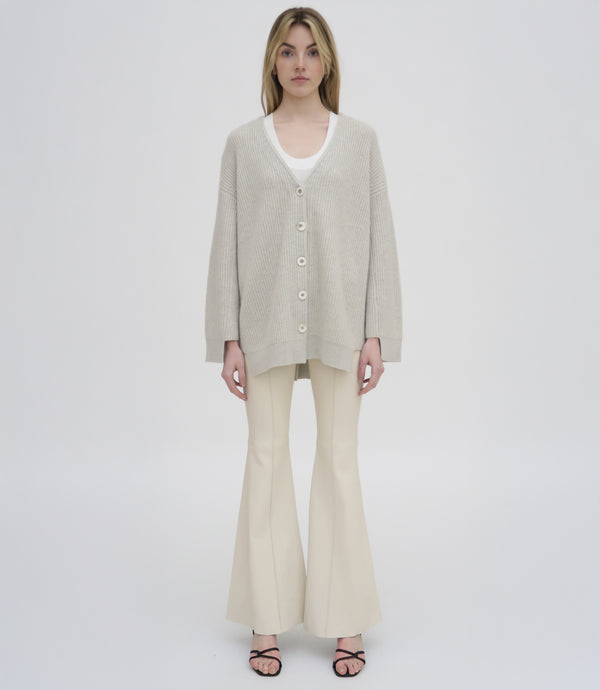 Rosetta Getty PULL ON PINTUCK FLARE PANT - PLONGE