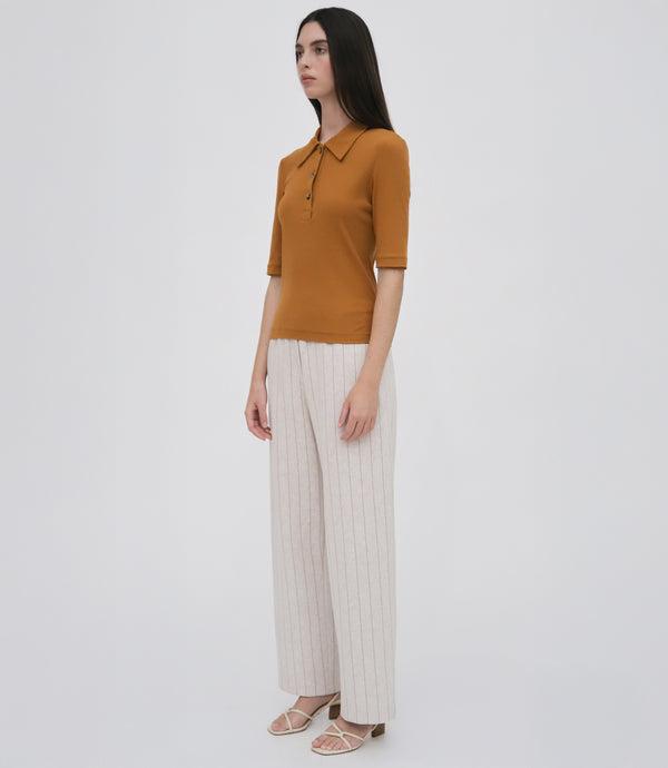 Rosetta Getty RELAXED PULL-ON PANT - PINSTRIPE