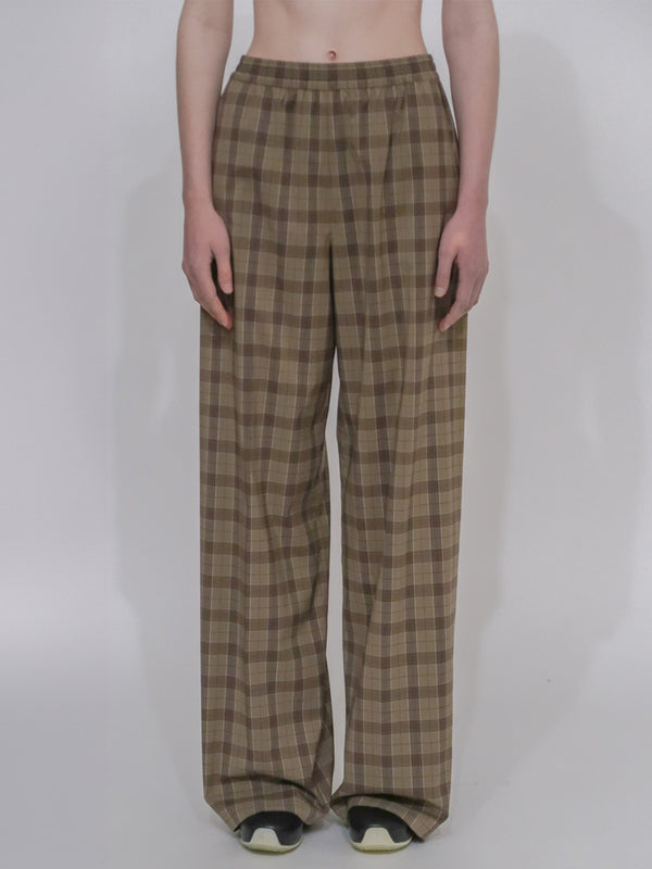 Rosetta Getty RELAXED PULL ON PANT- TECHNICAL PLAID