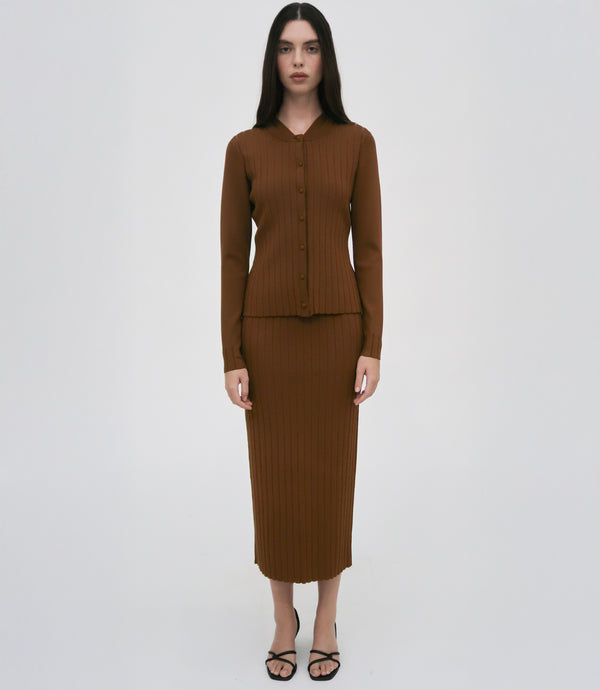 Rosetta Getty RIB CARDIGAN