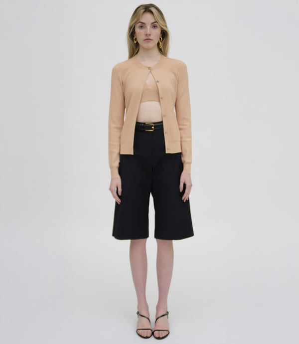 Rosetta Getty RIB FITTED CARDIGAN