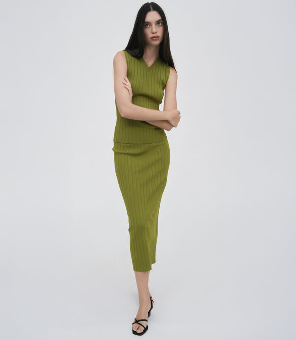 rosetta getty Rib midi skirt