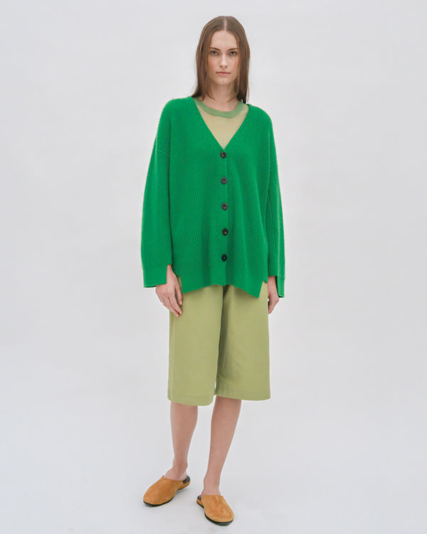 rosetta getty RIBBED PANELED CARDIGAN