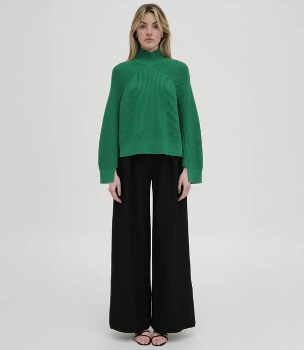 Rosetta Getty RIBBED PANELED TURTLENECK