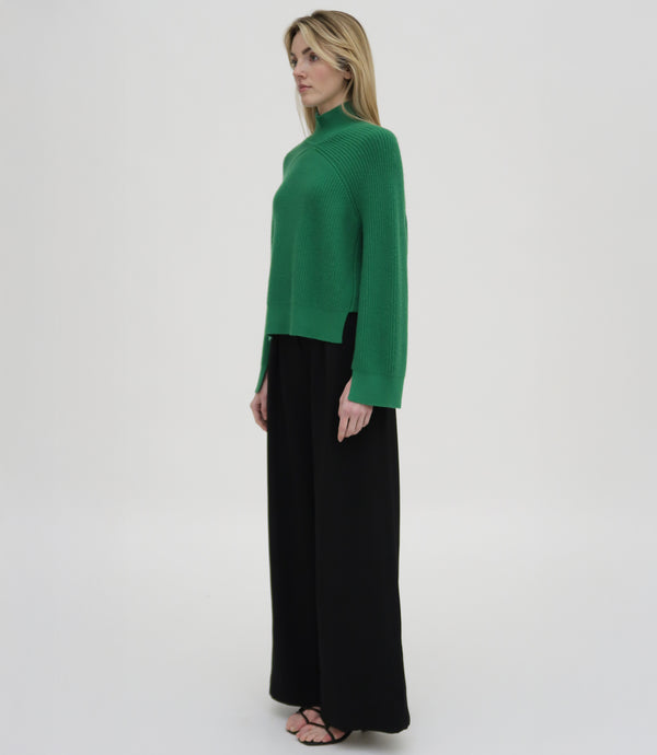 Rosetta Getty RIBBED PANELED TURTLENECK