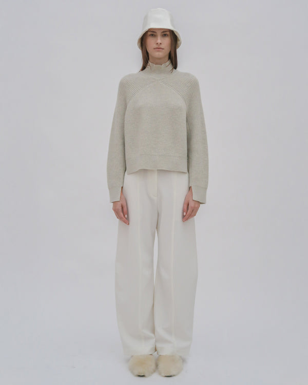 Rosetta Getty RIBBED PANELED TURTLENECK