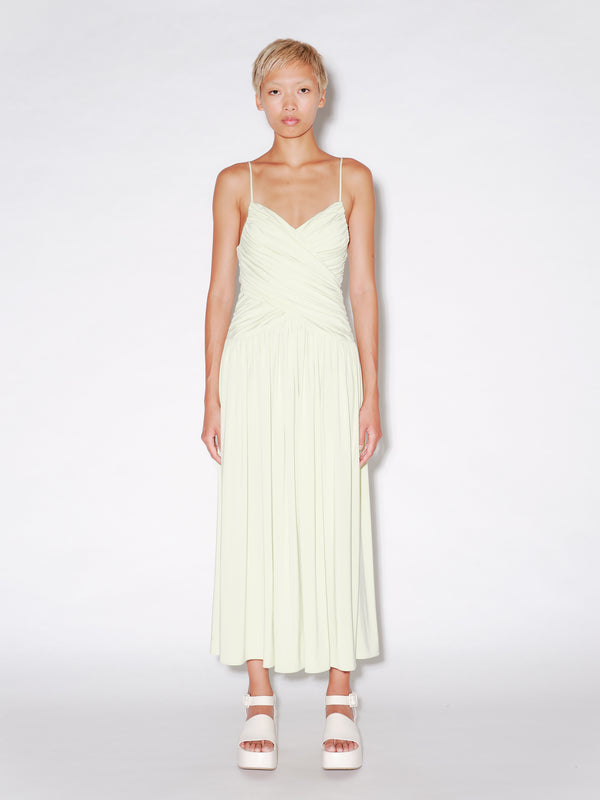 Rosetta Getty RUCHED SLIP DRESS