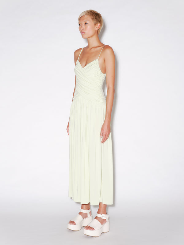 Rosetta Getty RUCHED SLIP DRESS
