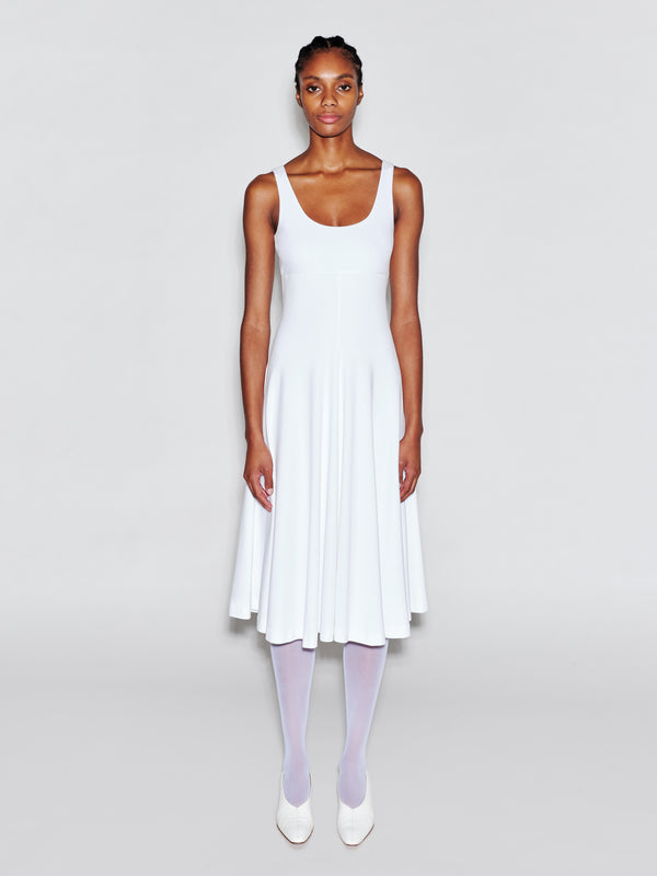 Rosetta Getty SCOOP NECK FLARED DRESS