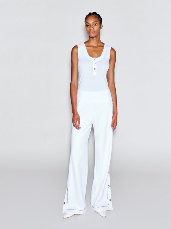 rosetta getty SCOOP NECK HENLEY TANK TOP