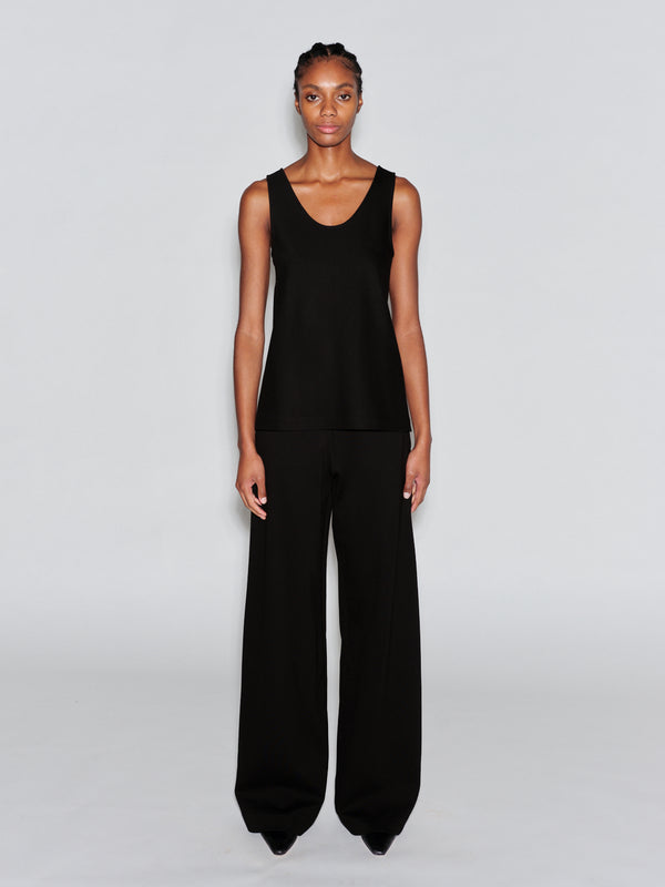 rosetta getty SCOOP NECK TANK - SOLID INTERLOCK